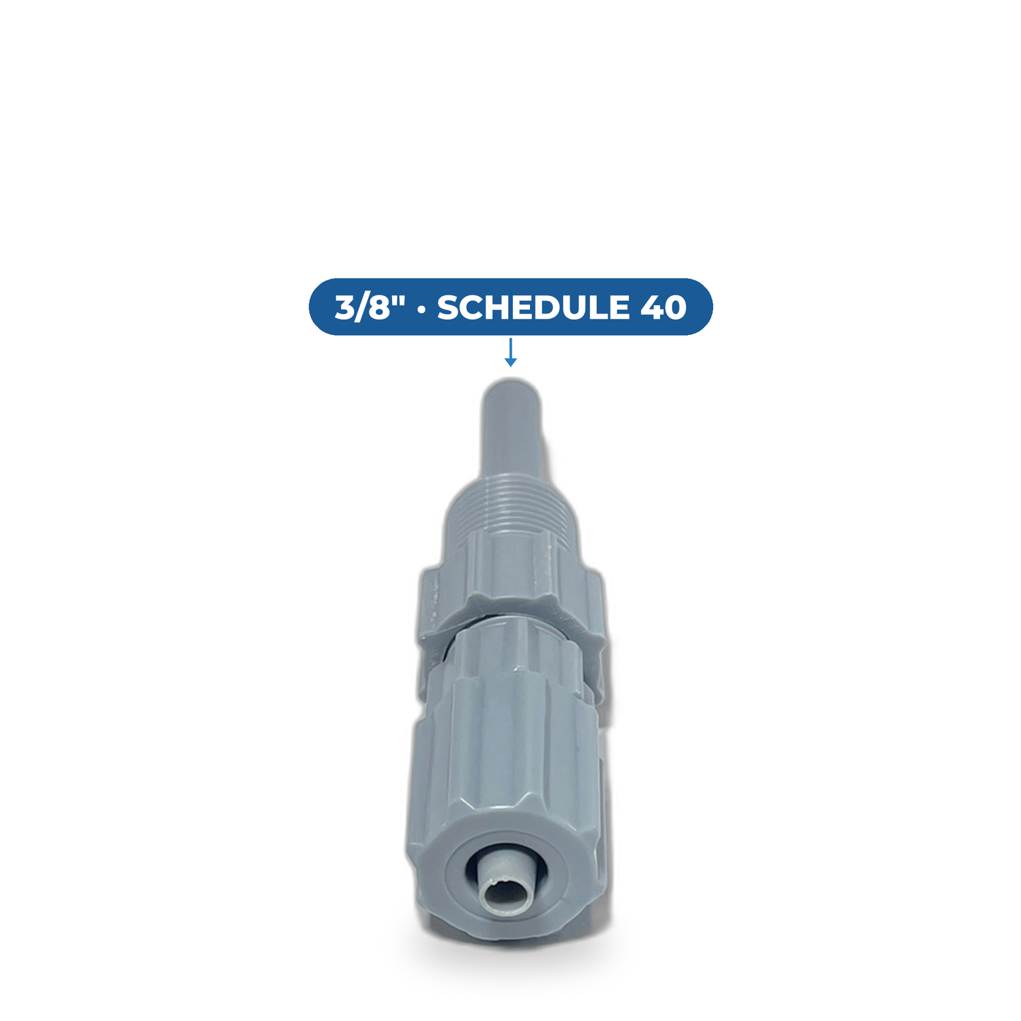 3/8 Inch Metering Pump Injection Check Valve - Schedule 40 PVC