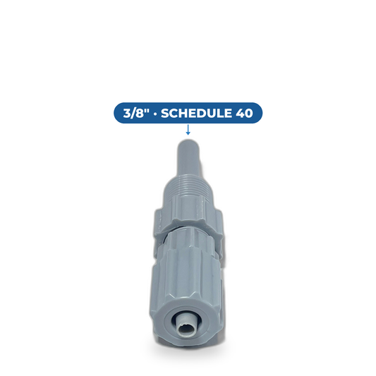3/8 Inch Metering Pump Injection Check Valve - Schedule 40 PVC