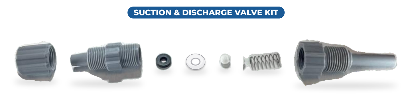 3/8 Inch Metering Pump Injection Check Valve - Schedule 40 PVC